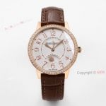 GF facytory 34mm Jaeger Lecoultre Rendez-Vous Night & Day Rose Gold White Face Swiss Knockoff Watch
